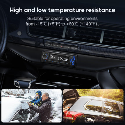 Autoraadio Bluetooth 5.0, Avyleti autoraadio Bluetooth käed-vabad süsteemiga, 7 värvi FM-autoraadio 1 DIN koos 2 USB/AUX/mälukaardi/MP3-mängijaga
