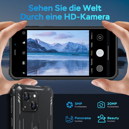 OUKITEL WP32Pro Outdoor Smartphone Without Contract, Android 14 Octa-Core Cheap Mobile Phone, 6300mAh Battery, 6" HD+ Display, 24GB+256GB Mobile Phone 4G, IP68 Waterproof, 5+20MP Camera, Dual SIM, OTG-Orange