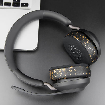 SOULWIT Cooling Gel Replacement Ear Pads for Jabra Evolve2 65 (Evolve 2 65MS 65UC MS UC)/Evolve2 40 (40UC 40MS USB)/Elite 45h On-Ear Wireless Headphones, Ice Silk Fabric Cushions