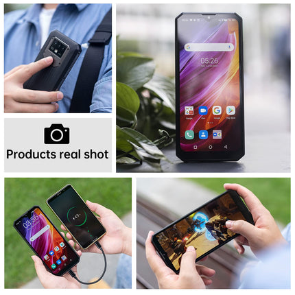 OUKITEL K15 Plus 10000mAh Battery Unlocked Smartphone, 4GB+32GB, 18W Fast Charge+Reverse Charge, 13MP Triple Camera, Android 10 Dual SIM Mobile Phone, 6.52''HD+, Fingerprint Face Recognition NFC Black