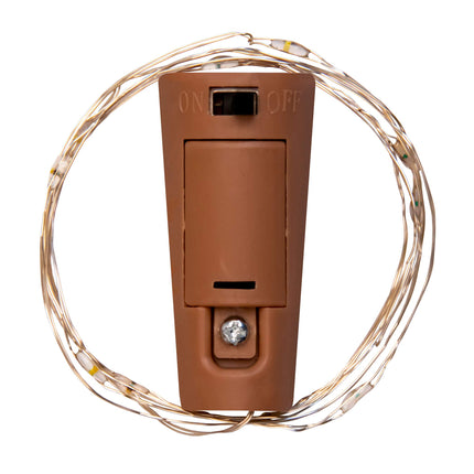 Idena 31091 - LED-mikropudelivalgusti 10 sooja valge LED-iga, komplekt 2 korgiga pudelivalgusketti, patareidega, umbes 0,97 m pikk, sise-, peo-, jõulu- ja pulmakaunistuseks