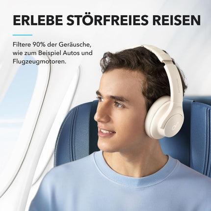 Soundcore by Anker Q20i juhtmevabad Bluetooth-kõrvaklapid hübriidse aktiivse mürasummutusega, 40-tunnine mänguaeg ANC-režiimis, kõrglahutusega heli, sügav bass, kohandamine rakenduse kaudu (valge)