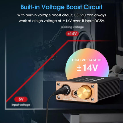 Douk Audio HiFi mini kõrvaklapivõimendi A-klassi lauavõimendi kõrvaklappidele DC5V (U3PRO)