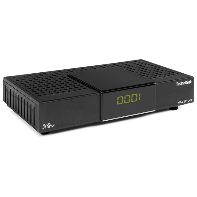 TechniSat HD-S 223 DVR - kompaktne HD satelliitvastuvõtja USB salvestusfunktsiooniga (Sat DVB-S2, HDTV, HDMI, USB meediumipleier, kanalite loend, unetaimer, 7-päevane EPG tugi, kaugjuhtimispult) must