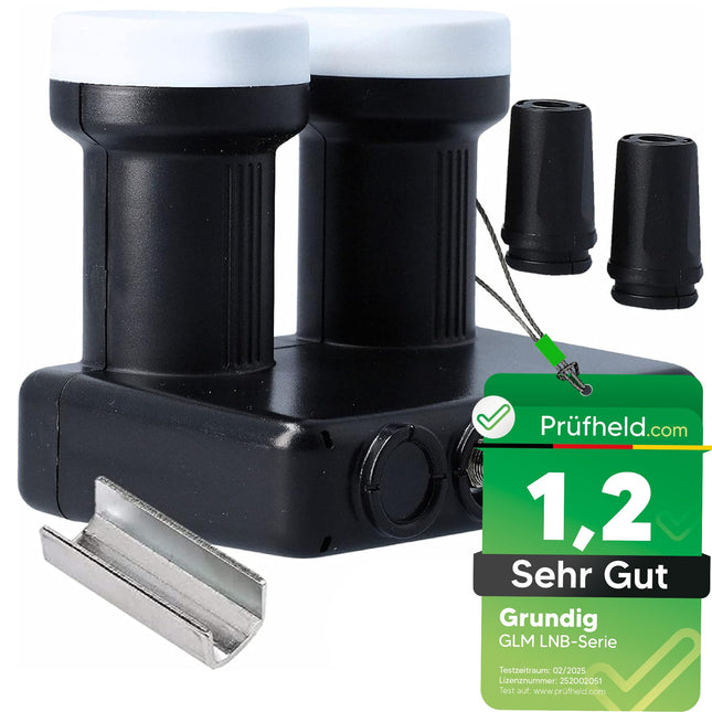 [Test VÄGA HEA, hinne 1.2 *] GSS GRUNDIG Monoblock Twin LNB Astra Hotbird 2 osaleja ja 2 satelliidi jaoks, 2x HD 4K LNC otseühenduseks (teler, satelliitvastuvõtja) LMB satelliitantenni jaoks