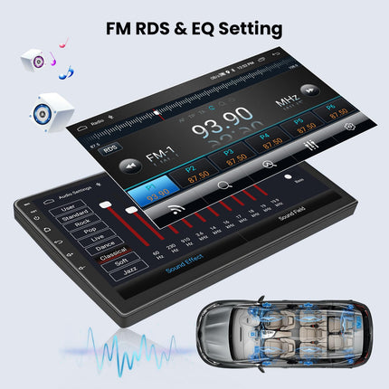 Hikity 2+64GB Android 13 autoraadio Hyundai i20 2015-2018 raadio juhtmevaba CarPlay Android Auto Bluetooth vabakäesüsteem 9-tolline ekraan autoraadio navigatsiooniga tahavaatekaamera WiFi FM RDS SWC