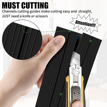 Floor cable protector, 2 m floor cable covers, cable covers for wires, floor, rubber cable protector for outdoor use and 3 cable ducts