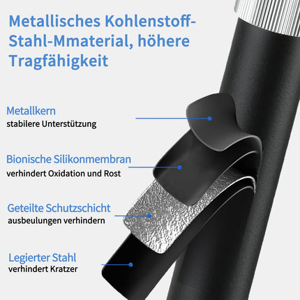 POLESTO projektori alus, lauaprojektori aluse kõrgus reguleeritav 30 cm kuni 47 cm 1/4-tollise kinnituskruviga, metalltugi, stabiilne kandevõime 5 kg, ideaalne projektorile, kaamerale