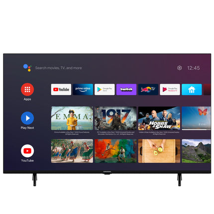 GRUNDIG 55 VOE 73 55-tolline (139 cm) LED-teler, Android 11 teler, 4K UHD, Dolby Digital, HDR10, Micro Dimming mootor, sisseehitatud Chromecast, Bluetooth, nutiteler, must