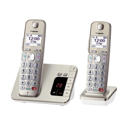 Panasonic KX-TGE262GN juhtmeta telefon automaatvastajaga (blokeerib kuni 1000 telefoninumbrit, selge ja kontrastne kirjasuurus, eriti vali telefonitoru, täisdupleks-käed-vabad režiim)