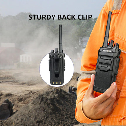 Retevis RT648 veekindel raadiosaatja, IP67 pihuarvuti kahesuunaline raadio täiskasvanutele, PMR446 litsentsivaba pika levialaga USB laetav raadio ehitusplatsile, turvalisus (must, 5 tk pakis)