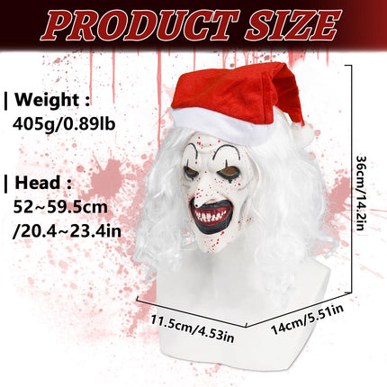 Nezababy Terrifier Clown Mask - Horror Cosplay Evil Scary Festival Accessory - Halloween Costume Party Gadgets (Clown Mask-E)