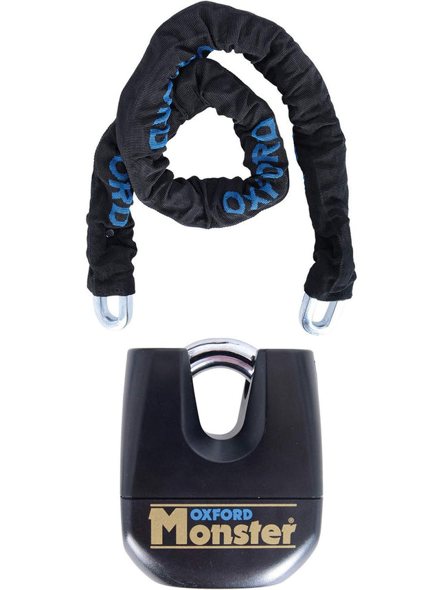 Oxfordi mootorratta Monsteri turvakett tabalukuga, kandiline, 12 mm, 1,2 m