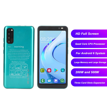 Elprico 5.45-inch Cheap Mobile Phones Without Contract, Rino4 Pro HD Screen Mobile Phone, RAM 1 GB ROM 8 GB, Dual SIM, 2200 mAh, 2 MP 5 MP Dual Camera (Green)