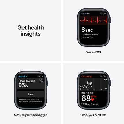 Apple Watch Series 7 (GPS + Cellular, 45MM) Midnight Aluminum Case with Midnight Sport Band (Refurbished)