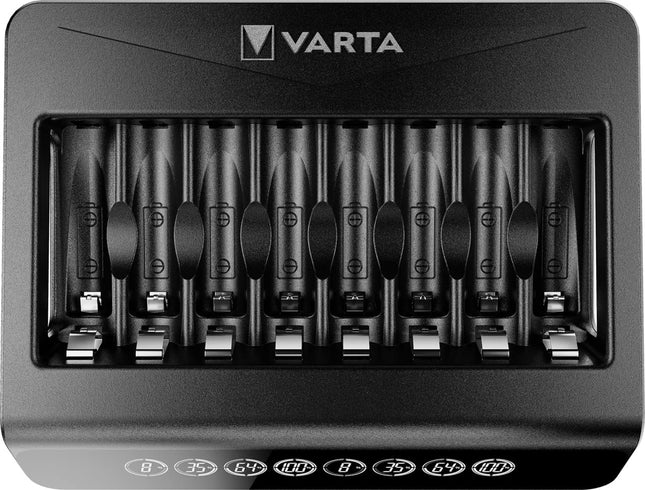 VARTA akulaadija, laetavate AA/AAA akudele, kuni 8 akule, LCD-multilaadija+, ühe pesaga laadimine, laadimata
