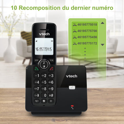 VTECH CS2001 Cordless DECT phone with 2 handsets for home, with blocker for unwanted calls, long range reliable up to 300 m, caller identification