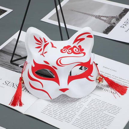 Bssowe 14-osaline valge loomamask isetegemise mask, paberimassist, unisex täiskasvanutele ja lastele, karneval, halloween, kodukaunistamine