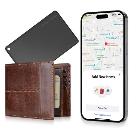 Air Tag Card Wallet Tracker Card, 1,6 mm õhuke, veekindel nutikate Bluetooth-siltide esemete jälgimise leidja laadimiskaabliga, ühildub Apple Find My'ga (ainult iOS), kohvrite, kottide, passide ja pagasi jaoks