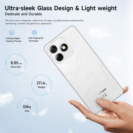 Ulefone Note 18 Pro Smartphone Android 14, 12GB+256GB 64MP+50MP Octa Core 5450mAh 18W 6.78" FHD+ 90Hz Refresh Rate 4G Dual SIM Mobile Phone Fingerprint ID NFC 2 Year Warranty - Black