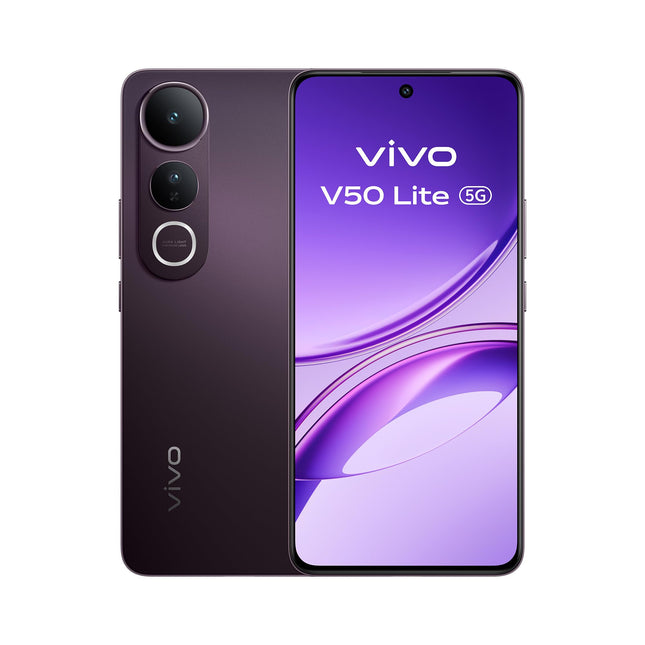 VIVO V50 Lite 5G nutitelefon, 8G+256G, 6,77" 120Hz P-OLED ekraan, 50MP Sony põhikaamera + 8MP ülilainurkkaamera, Aura Light, 5200mAh aku, 400% helitugevus ja kahekordsed stereokõlarid, IP65