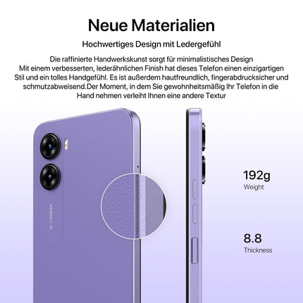 UMIDIGI G3 Plus nutitelefon ilma lepinguta (2023), Android 13 mobiiltelefon, 8 GB + 128 GB/1 TB SIM-kaardivaba mobiiltelefon, 6,52" HD+ ekraan, 5150 mAh, 13 MP, 4G kahe SIM-kaardiga koolilaste mobiiltelefon/näotuvastuse/sõrmejälje/OTG/GPS (must)