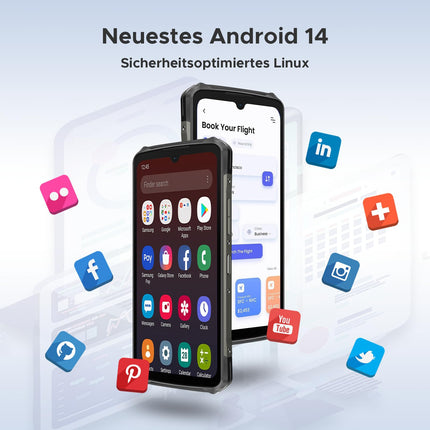 DOOGEE S119 Outdoor Handy Ohne Vertrag 10200mAh/33W Outdoor Smartphone 512GB+24GB/2TB, 1.32" Rückdisplay 6.72” FHD+ 120Hz Baustellenhandy, 100MP+16MP, IP68/ Fingerabdruck/ 3 Card Slot/NFC/Face ID