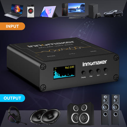 HIFI USB DAC/kõrvaklapivõimendi, ES9038Q2M, kõrge eraldusvõime kuni PCM 32Bit/768kHz või DSD256, Audio Spectrum FFT ekraan, USB-audioliides arvuti/sülearvuti/SBC jaoks, Mac OS-is ei toetata.