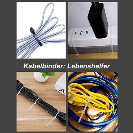 Cable ties white 8.8 mm x 500 mm UV-resistant cable ties white long tensile force 80 kg white cable ties 100 pieces
