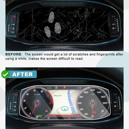 CDEFG ühildub Seat Tarraco Ateca Leon KL Cupra Formentor Arona Ibiza 2020-2023 2024 2025 navigatsioonikaitsekile karastatud klaasist kriimustuskindel 10,25-tolline GPS-ekraanikaitse auto navigatsioonikile lisatarvikud