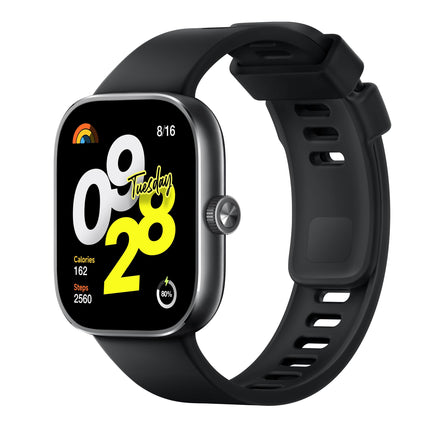 Xiaomi Redmi Watch 4 nutikell 1,97-tollise AMOLED-ekraaniga, millel on 390 x 450 pikslit ja 60 Hz, kuni 20-päevane aku tööiga, HyperOS, pulsisageduse ja vere hapnikusisalduse mõõtmine - obsidiaanmust