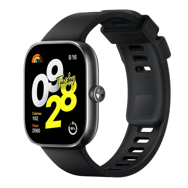 Xiaomi Redmi Watch 4 nutikell 1,97-tollise AMOLED-ekraaniga, millel on 390 x 450 pikslit ja 60 Hz, kuni 20-päevane aku tööiga, HyperOS, pulsisageduse ja vere hapnikusisalduse mõõtmine - obsidiaanmust