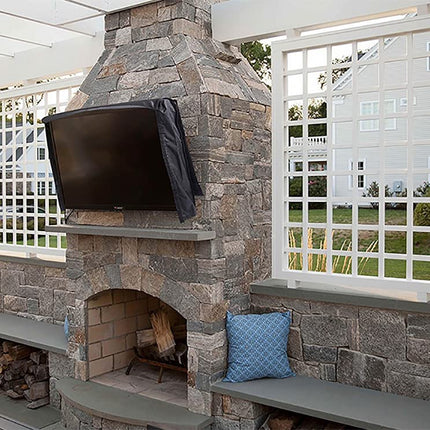 Outdoor TV Cover with Clear Front COOSOO TV Cover Waterproof Universal Protector for LCD LED Plasma TVs with Remote Control Pocket, Suitable for 46-48 inch TVs