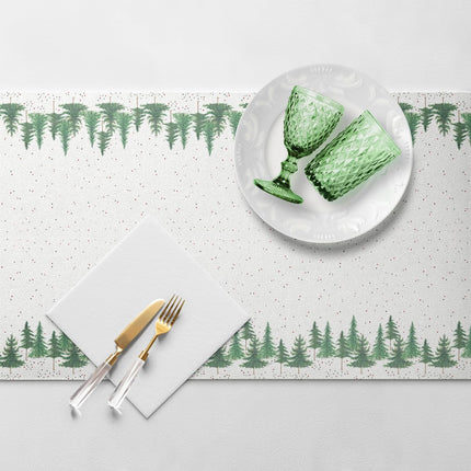 PAW - Õhujooksjalint (40 cm x 24 m) I Lauakaunistus jõululauale, jõulupidudele I Lauakaunistus Elegantne laualint - jõulupuud, mets I Okaspuumets