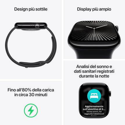 Apple Watch Series 10 [GPS + Cellular, 46mm] - Gold Titanium Case with White Star Sport Band, M/L (Refurbished)