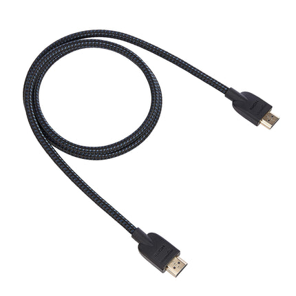 Panasonic DVD-S700EG-K DVD-mängija (mitme vormingu taasesitus xvid, MP3 ja JPEG, USB 2.0, HDMI, SCART, CD rippimise funktsioon) must ja Amazon Basics - punutud HDMI-kaabel, 0,9 m