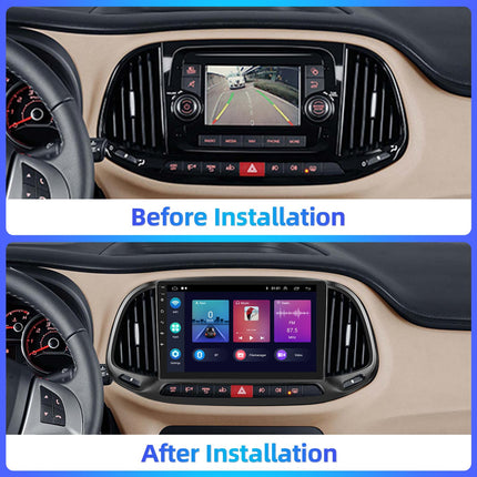 2+64G autoraadio FIAT Doblo/Yeni Kasa 2015 jaoks koos juhtmevaba Apple Carplay/Android Auto, Podofo 9-tollise ekraaniga puutetundliku ekraaniga Bluetooth Handsfree/GPS/SWC/FM/RDS/WiFi/USB+AHD tahavaatekaameraga