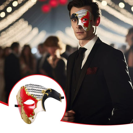 Aroncenti Veneetsia maskimeeste mask: mask karnevali Halloweeniks Rüütli Itaalia Veneetsia mask poolnäona