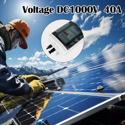 Surge protection PV, DC disconnect switch lightning protection circuit breaker 1 in 1 out 1 string 1000V DC 40A 20-40KA generator connection box IP65 waterproof solar connection box for photovoltaics