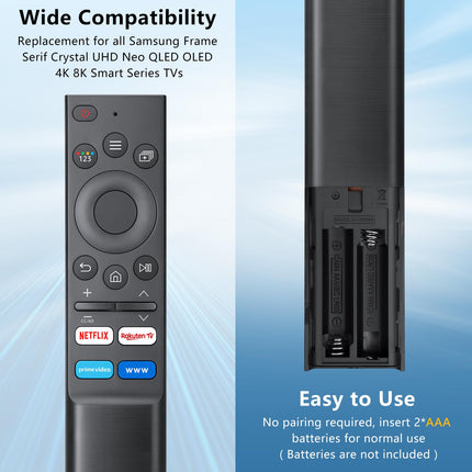 Universal Remote Control for Samsung Smart TV, Compatible with All Samsung Frame Serif Crystal UHD Neo QLED OLED 4K 8K Smart Monitors TVs【2 Pack】