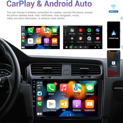[4+64G] SIXWIN Android 13 autoraadio Ford C-Max/Galaxy/Connect/Fiesta/S-Max mudelitele koos Carplay/Android Auto/Mirrorlinkiga, 7-tolline mahtuvuslik puuteekraan WiFi, GPS, FM, Bluetooth