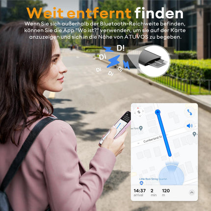 ATUVOS Air Tag Card rahakoti jälgimiskaart õhuke 1,6 mm, laetav rahakotiotsija, ühildub Apple Find My rakendusega (ainult iOS, Android ei ole toetatud), esemete leidja reisikohvri/rahakoti/kohvri jaoks