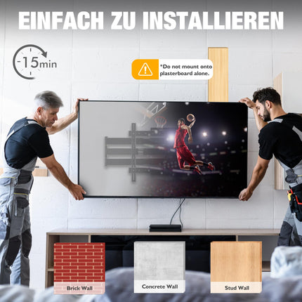 1200 mm seinast kaugus, teleri seinakinnitus, pikk pöörlev vars, kallutatav, pööratav, pööratav, pikendatav, 32–80-tollised LCD/LED/OLED-telerid, kandevõime 50 kg, VESA 600x400 mm telerikinnitus