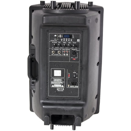 Ibiza - SLK8A-BT - Plug &amp; Play aktiivkõlar 8"/20cm, 300W integreeritud võimendiga - Bluetooth, USB, SD ja AUX - must
