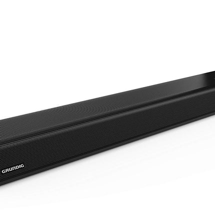 Grundig DSB 1000 heliriba integreeritud subwooferiga, õhuke disain, 2.1 kanaliga Dolby Atmos, 120 vatti muusikavõimsust, Bluetooth 4.2, HDMI (ARC), optilised, koaksiaalsed ja aux-sisendid, must