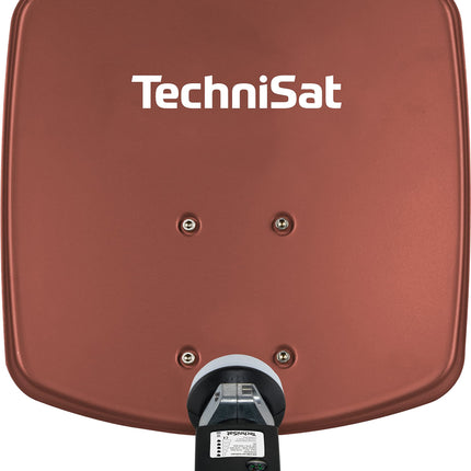 TechniSat DIGIDISH 33 – Satelliitantenn 1 abonendile (33 cm väike satelliitsüsteem – komplekt seinakinnituse ja satelliidiotsijaga V/H-LNB) punane