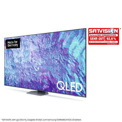 Samsung QLED 4K Q80C 98-tolline teler, Direct Full Array, tehisintellektiga Neural Quantum Processor 4K, Real Depth Enhancer, nutiteler, tehisintellektiga teler, GQ98Q80CATXZG, Saksa mudel [2023]