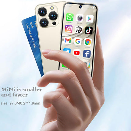 Hipipooo 4G Mini Smartphone, Dual SIM, 3.88-inch Screen, 2.0+5.0 MP Dual Camera, 1950 mAh Battery, Android 12 Mini Phone for Kids (3GB+32GB, Beige)