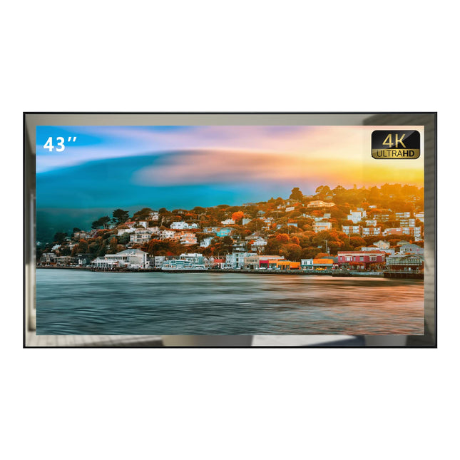 Soulaca 43-tolline 4K UHD nutiteler vannituppa, digitaalne/analoogtuuner, peegelpaneel, maagiline kaugjuhtimispult, veekindel, Netflix, sisseehitatud kõlarid, 2024. aasta mudel, SS550U22-430E029