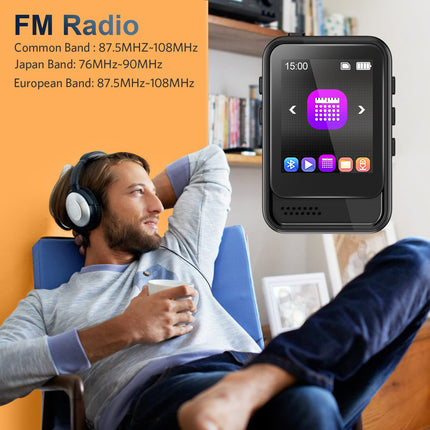 MP3-mängija Bluetoothiga, kaasaskantav muusikapleier sisseehitatud micro SD-kaardi pesa ja HD-kõlariga, toetab FM-raadiot, kõnesalvestust, täispuuteekraan, maksimaalselt 256 GB laiendatav
